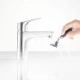 Bateria umywalkowa stojąca Hansgrohe Focus srebrny