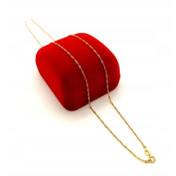 Złoty łańcuszek Singapur Pr.585 W:1,27gr Dł:45,5cm InterSKLEP