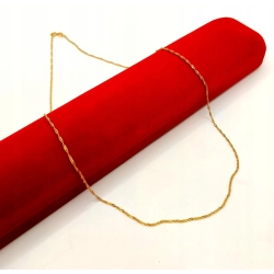 Złoty łańcuszek Singapur Pr.585 W:1,27gr Dł:45,5cm InterSKLEP