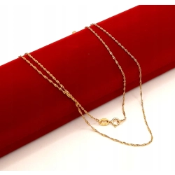 Złoty łańcuszek Singapur PR.585 W:1gr Dł.45cm InterSKLEP
