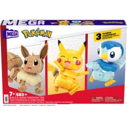 Klocki plastikowe MEGA Pokemon Trio Pokemonów HNT94