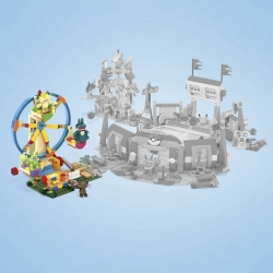MEGA BLOKS CONSTRUX DIABELSKI MŁYN ZESTAW KLOCKÓW + 4 FIGURKI POKEMONÓW