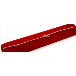 Złota bransoletka z Cyrkoniami łamana PR.585 W:6,51gr Dł.22cm InterSKLEP