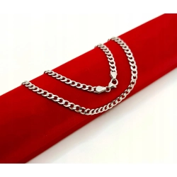 Srebrny łańcuszek Pancerka Pr.925 W:12,03gr D:55cm szer.4,5mm Nowy 18