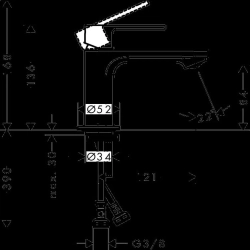 Hansgrohe Bateria umywalkowa czarna 13.6 cm Stamis s 80 Cool Start Czarny
