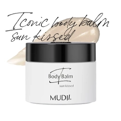 Mudii SUN KISSED Rozświetlający balsam do ciała 250 ml ze złotymi drobinami