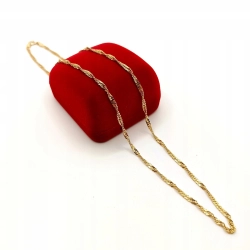 Złoty łańcuszek Singapur kręcony Pr.585 W:4,30gr Dł:46cm