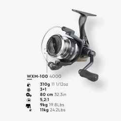 Kołowrotek wędkarski Caperlan WXM 100 - 4000 opis