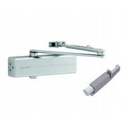 Samozamykacz Assa Abloy DC140 srebrny, do drzwi zewnętrznych i wewnętrznych