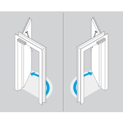 Samozamykacz Assa Abloy DC140 srebrny, do drzwi zewnętrznych i wewnętrznych