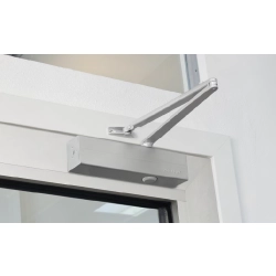 Samozamykacz Assa Abloy DC140 srebrny, do drzwi zewnętrznych i wewnętrznych