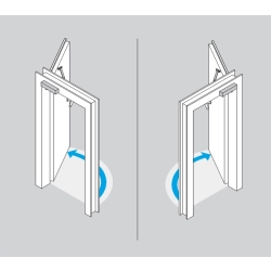 Samozamykacz Assa Abloy DC140 srebrny, do drzwi zewnętrznych i wewnętrznych