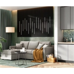Panel na filcu LED MDF 15,3 x 50 cm czarny