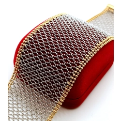 Złota bransoletka Koronkowa szeroka Pr.750 W:35,24gr Dł:19,5cm