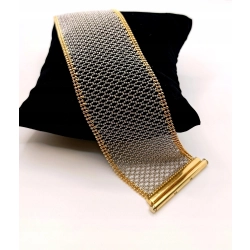Złota bransoletka Koronkowa szeroka Pr.750 W:35,24gr Dł:19,5cm
