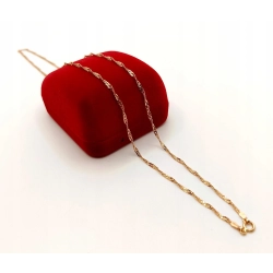 Złoty łańcuszek kręcony Singapur Pr.585 W:2,31gr Dł:49,5cm