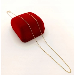 Złoty łańcuszek kręcony Singapur Pr.585 W:0,84gr Dł:45,5cm