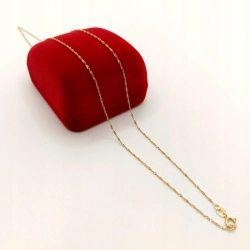 Złoty łańcuszek kręcony Singapur Pr.585 W:0,84gr Dł:45,5cm