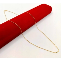 Złoty łańcuszek kręcony Singapur Pr.585 W:0,84gr Dł:45,5cm