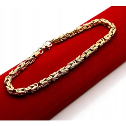 Złota bransoletka Splot Królewski Pr.585 W:6,04gr Dł:22cm