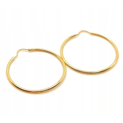 Złote kolczyki koła, kółka pr.585 W:0,84gr Śred.3cm InterSKLEP