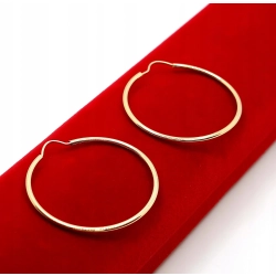 Złote kolczyki koła, kółka pr.585 W:0,84gr Śred.3cm InterSKLEP