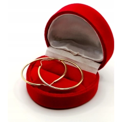 Złote kolczyki koła, kółka pr.585 W:0,84gr Śred.3cm InterSKLEP