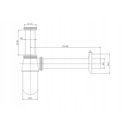 Syfon umywalkowy Jano 1 mm