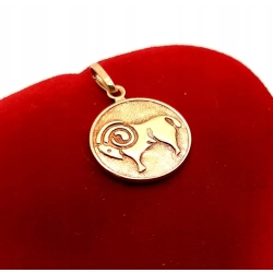 Złota zawieszka znak zodiaku Baran PR.585 W:1,76gr InterSKLEP