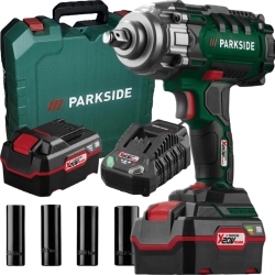 KLUCZ UDAROWY PARKSIDE PASSK 20-LI C4 20V AKUMULATOR 4AH ŁADOWARKA 4,5A