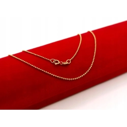 Złoty łańcuszek Kulki Pr.585 W:1,91gr Dł:51cm InterSKLEP
