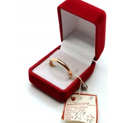 Złota obrączka Szer.3mm Pr.583 W:2,12gr Roz.21