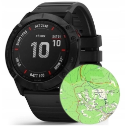 Zegarek sportowy Garmin Fenix 6X Pro czarny Nowy Okazja