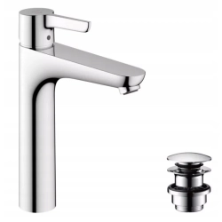 Bateria umywalkowa stojąca Hansgrohe srebrny