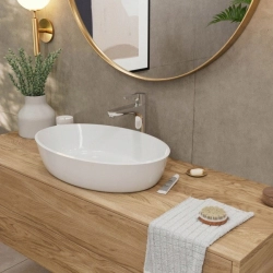 Bateria umywalkowa stojąca Hansgrohe srebrny