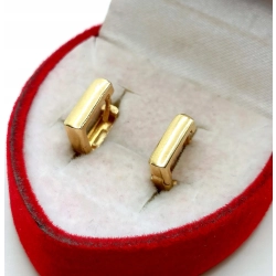 Złote kolczyki Kwadraty Pr.585 W:1,36gr InterSKLEP