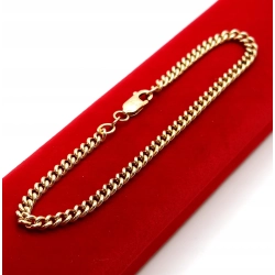 Złota bransoletka Pancerka Pr.585 W:4,54gr Dł:20,5cm szer.4mm