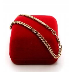 Złota bransoletka Pancerka Pr.585 W:4,54gr Dł:20,5cm szer.4mm