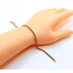 Złota bransoletka Pancerka Pr.585 W:4,54gr Dł:20,5cm szer.4mm