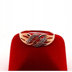 Złoty pierścionek z Cyrkoniami PR.585 W:2,09gr R.21 InterSKLEP