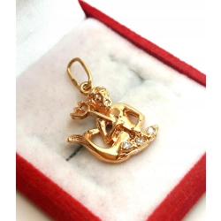 Złota zawieszka znak zodiaku Wodnik Pr.585 W:1,43gr NOWY