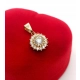 Złota zawieszka rozetka z kryształami Pr.585 W:1,73gr Nowa