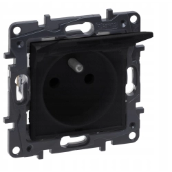Gniazdo Elektryczne ścienne Legrand czarny