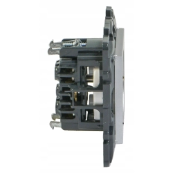 Gniazdo pojedyncze z uziem. zaciski śrub. czarny NILOE STEP 863530 LEGRAND