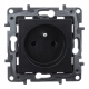 Gniazdo pojedyncze z uziem. zaciski śrub. czarny NILOE STEP 863530 LEGRAND