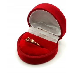 Złoty pierścionek Kokardka z cyrkonią Pr.583 W:1,73gr Roz.17