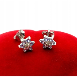 Złote kolczyki Kwiatki z cyrkoniami PR.585 W:1,20gr InterSKLEP