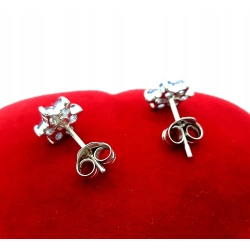 Złote kolczyki Kwiatki z cyrkoniami PR.585 W:1,20gr InterSKLEP