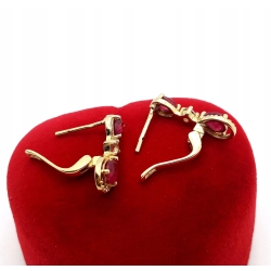 Złote kolczyki z Cyrkoniami NOWE PR.375 W:2,32gr InterSKLEP