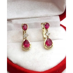 Złote kolczyki z Cyrkoniami NOWE PR.375 W:2,32gr InterSKLEP